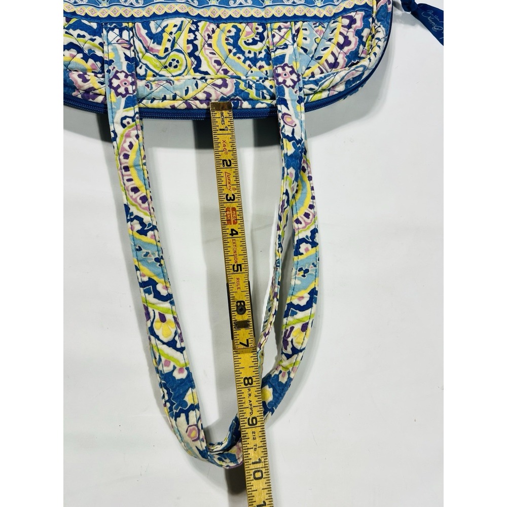 Capri Blue Paisley Vera Bradley Retired  Tall Computer Bag Travel Zip Top Spring - Picture 13 of 13